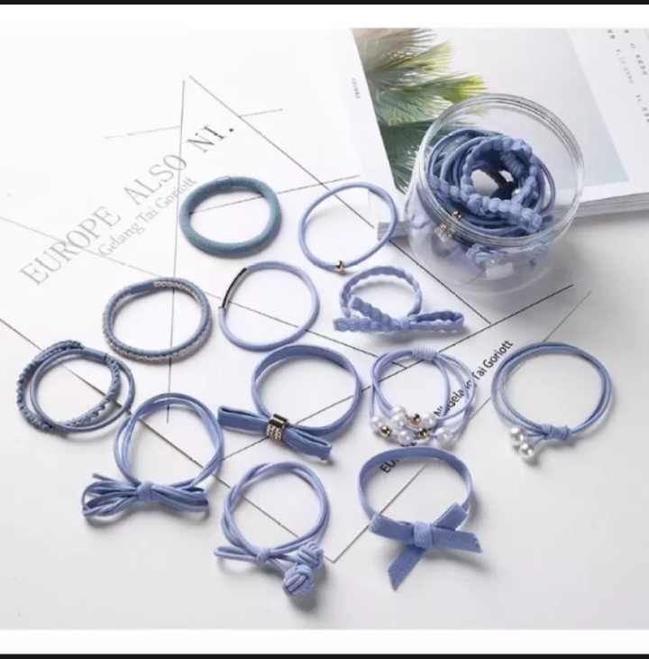 com bo 2 dây cột tóc siêu xinh