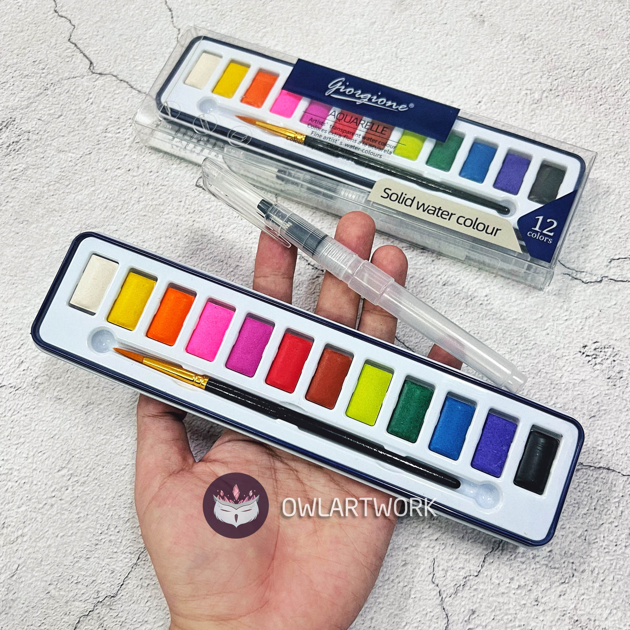 Daler Rowney Aquafine Watercolor Whole Pan Set