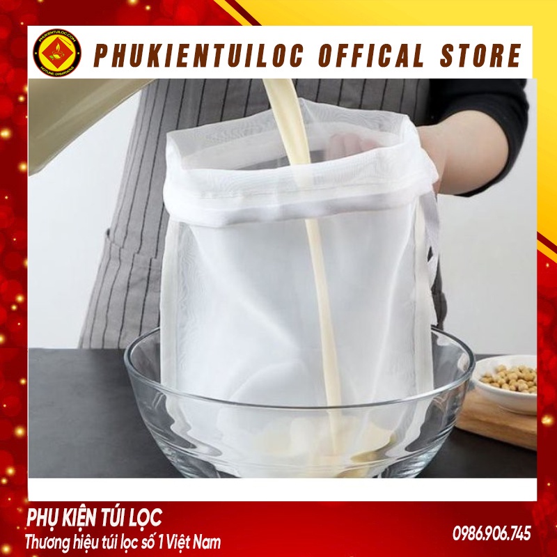 Túi lọc Đa Năng lọc Sữa Hạt, lọc thực phẩm siêu mịn - Phukientuiloc.com