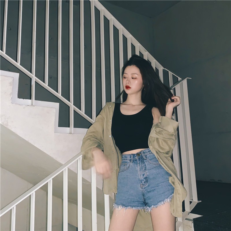 [HCM]Áo croptop ba lỗ CERA-Y chất thun co dãn CRA035