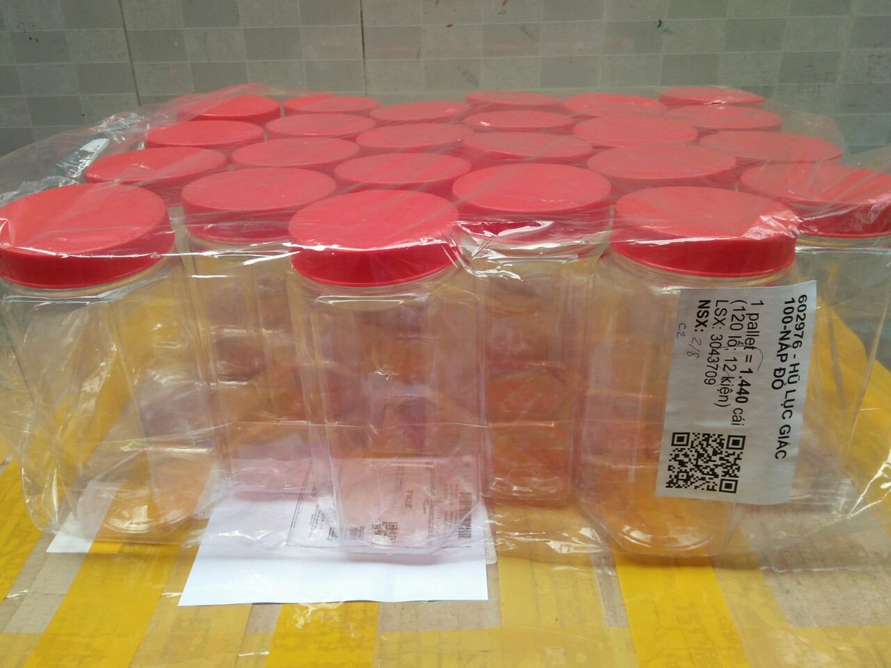 Lố 12 Hũ nhựa lục giác duy tân 800ML