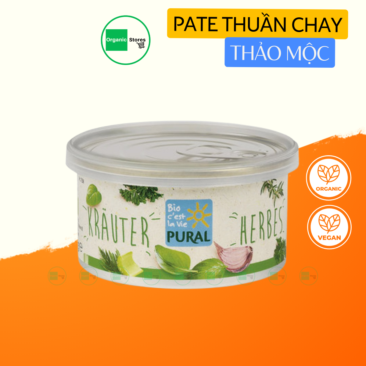 Pate thuần chay thảo mộc hữu cơ 125g - Pural - Ăn Kiêng - Giảm cân - Giảm Cholesterol - Ăn thực dưỡng - Organic Stores