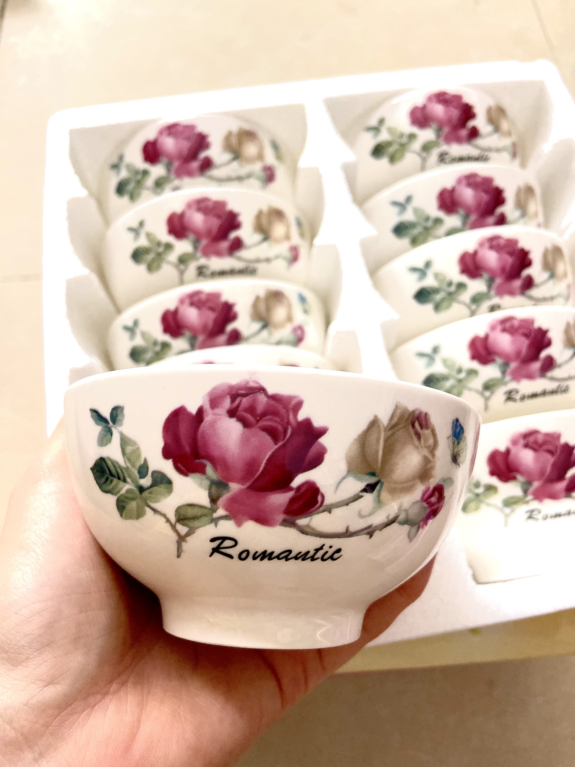 BỘ CHÉN SỨ OPAL 10 CÁI CAO CẤP- TÔ - CHÉN -ĐĨA- BỘ 10 CHÉN (giao mẫu ngẫu nhiên)