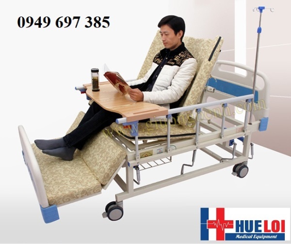 Giường bệnh nhân đa chức năng cao cấp - Giường y tế 4 tay quay cao cấp