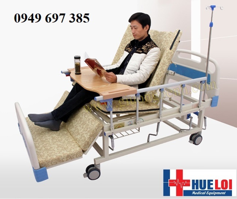Giường bệnh nhân đa chức năng cao cấp - Giường y tế 4 tay quay cao cấp
