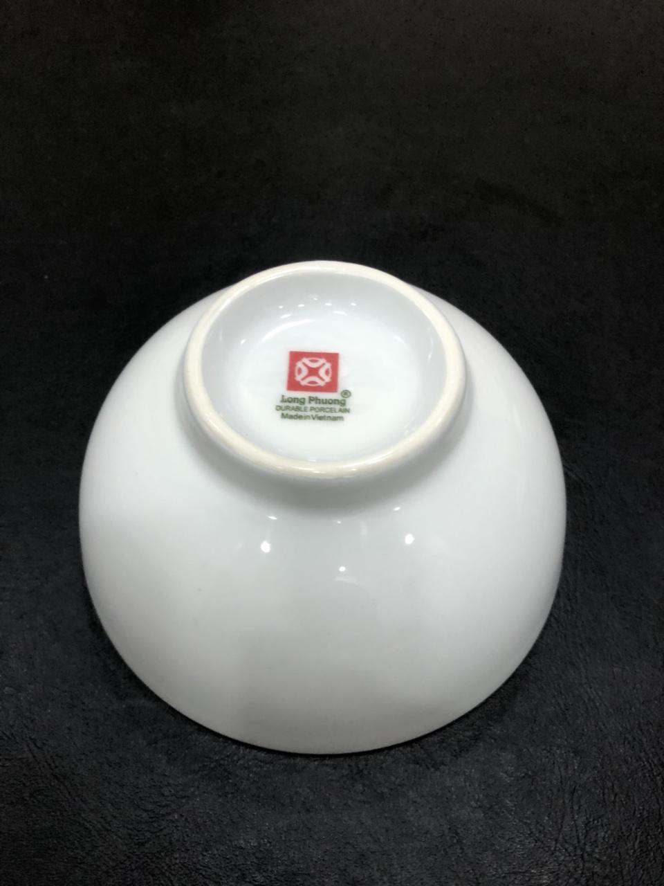 Bộ 10 bát cơm 4.4 trắng Long Phương