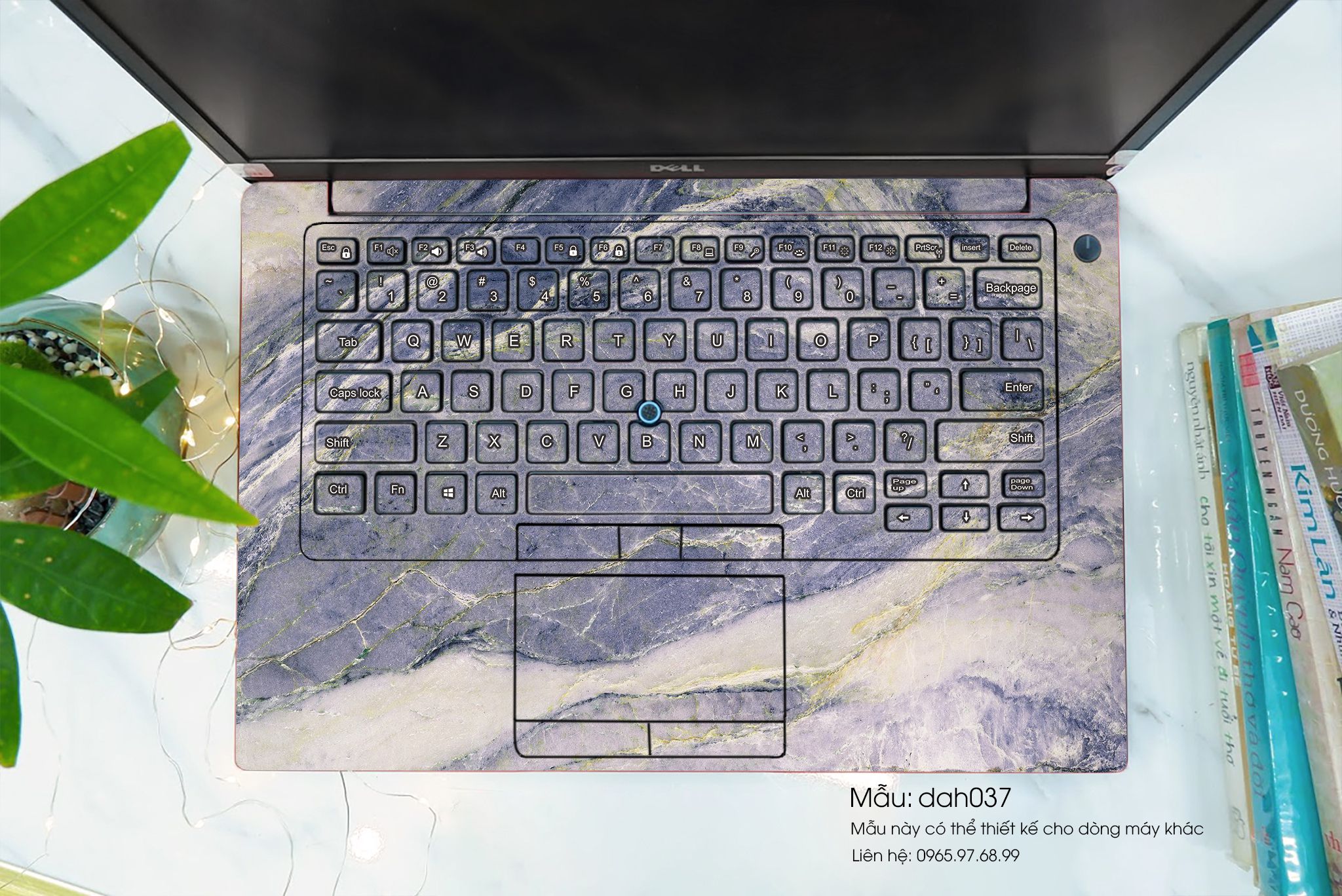 Decal Skin dán Laptop VAIO mẫu vân đá (inbox mã máy cho shop)
