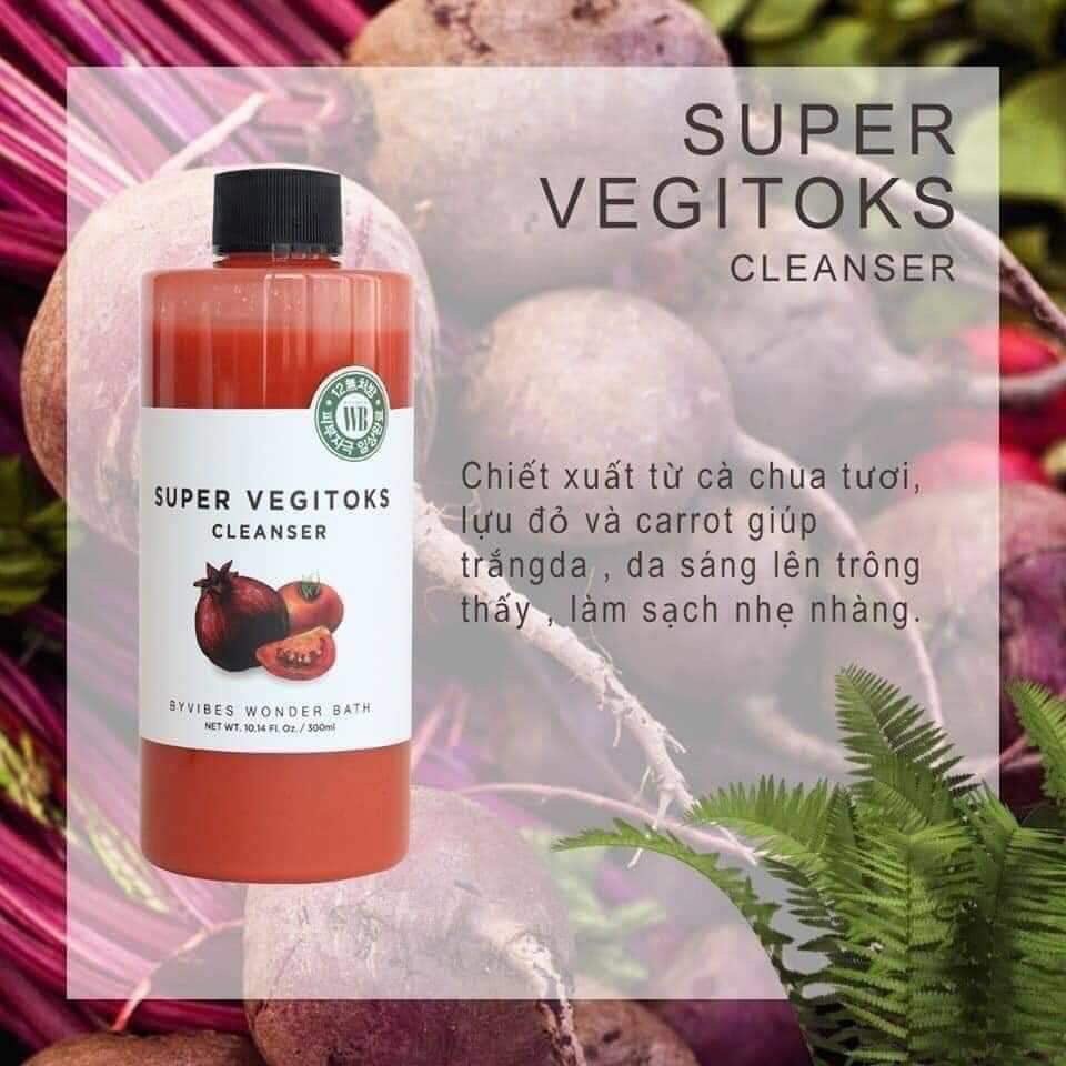SỮA RỬA MẶT rau củ Super Vegitoks Cleanser thải độc 300ml