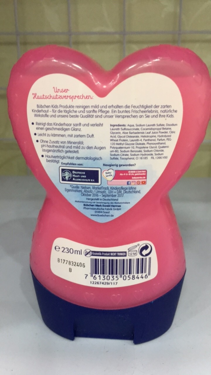 Dầu gội và xả Rosalea (2 trong 1) Bubchen 230ml phiên bản mới