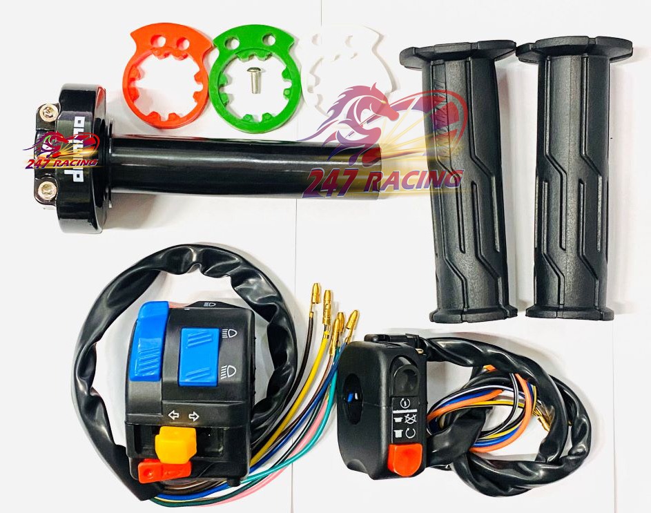 Combo cùm công tắc và cùm tăng tốc tặng kèm Bao tay DAYTONA LINE  gắn xe máy các loại