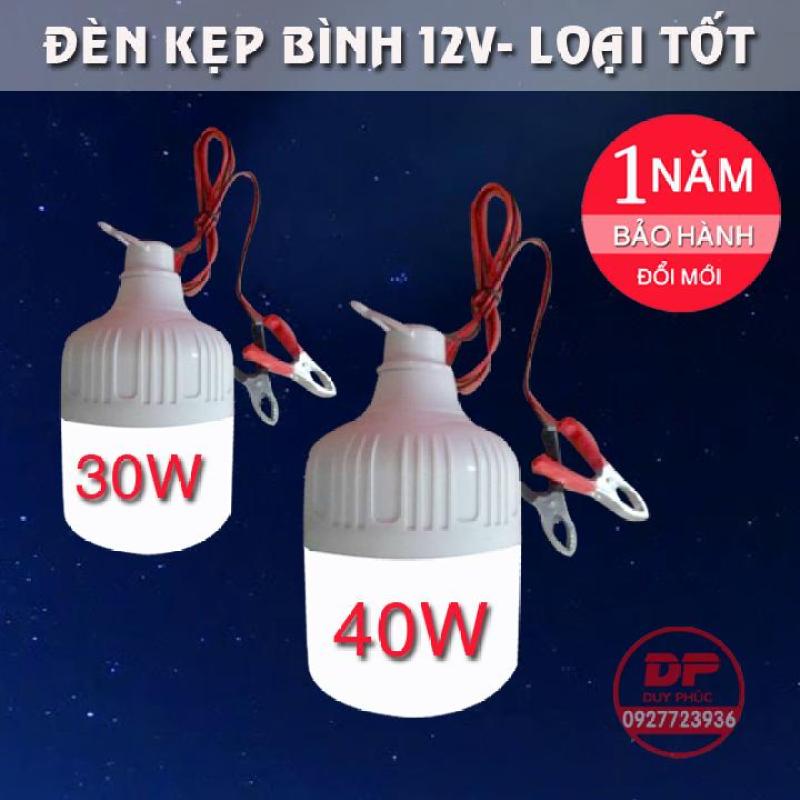 BÓNG ĐÈN LED 12V KẸP BÌNH ẮC QUY 20W - 30W - 40W LOẠI TỐT chất lượng ánh sáng cao