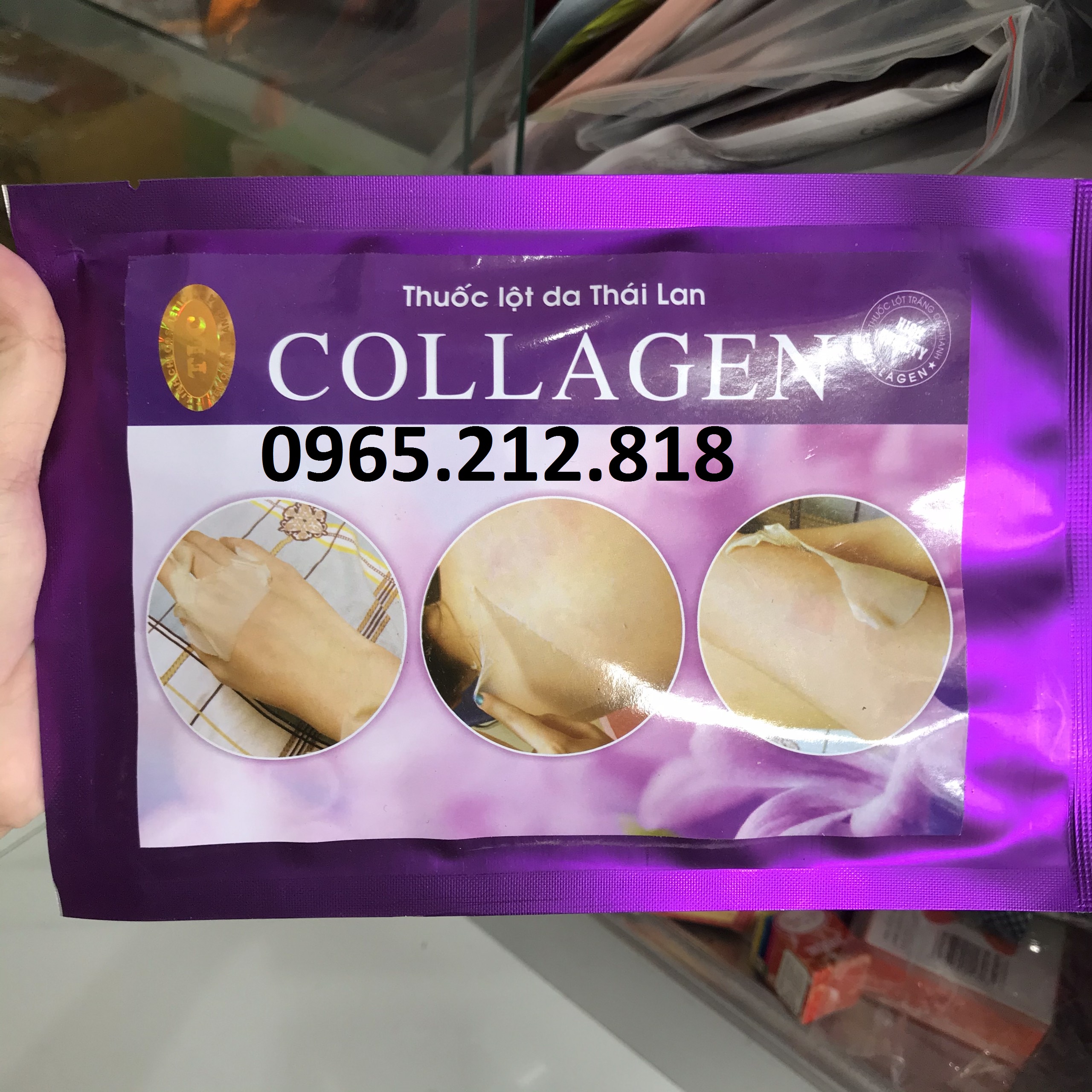 Lột thay da sinh học collagen đỏ, tím