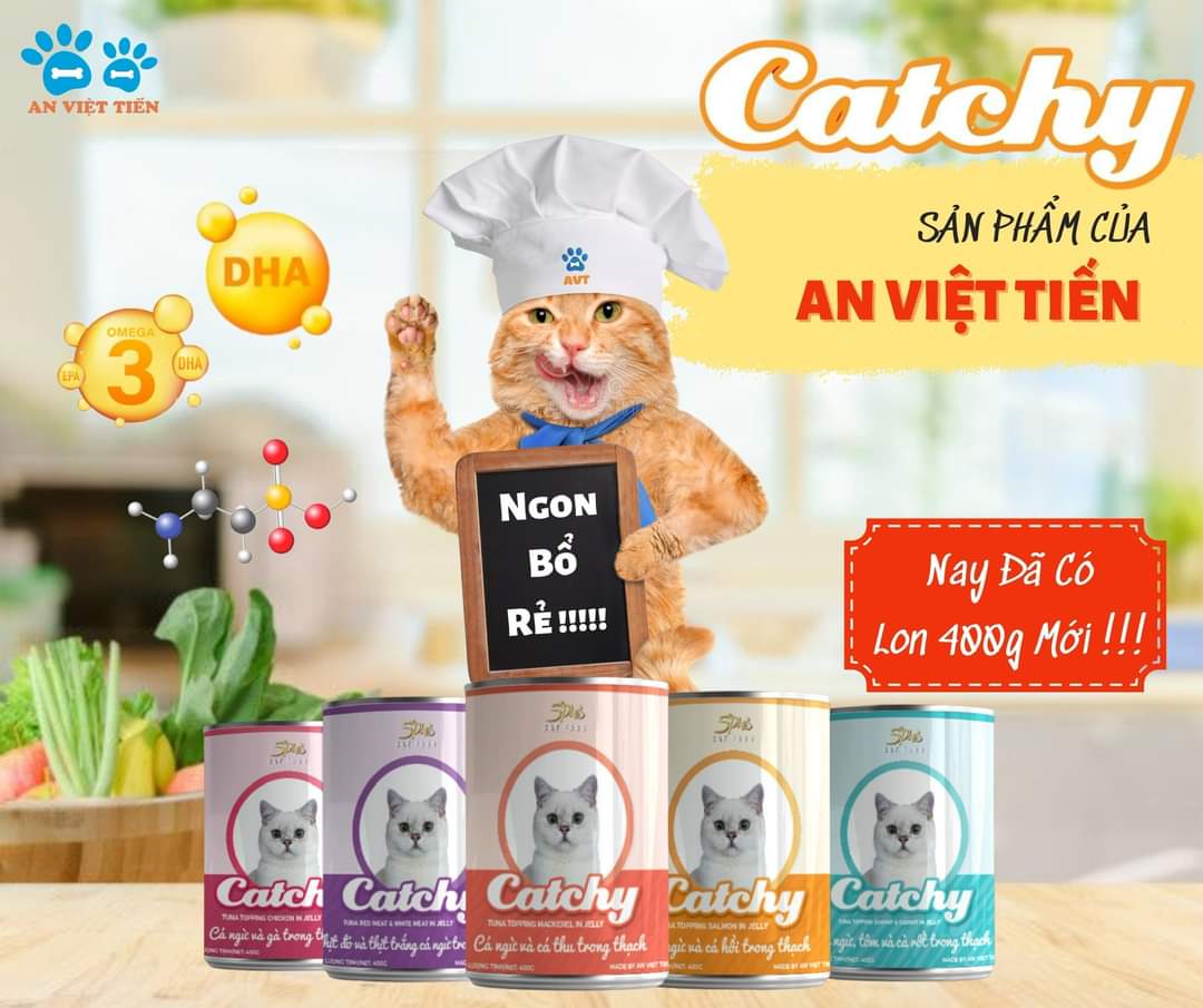 Pate Catchy Lon 400g Dành Cho Mèo Mọi Lứa Tuổi