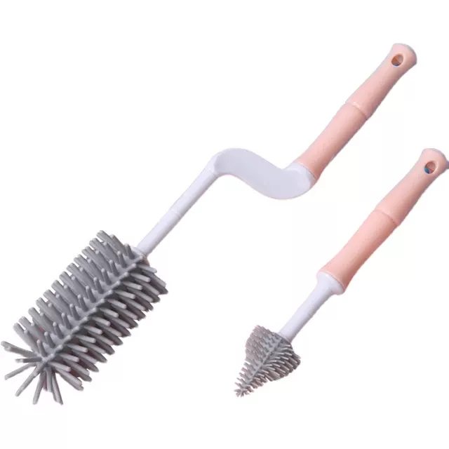 Cọ rửa bình sữa Silicon cao cấp 3 chi tiết [Tay cầm xoay 360 độ]