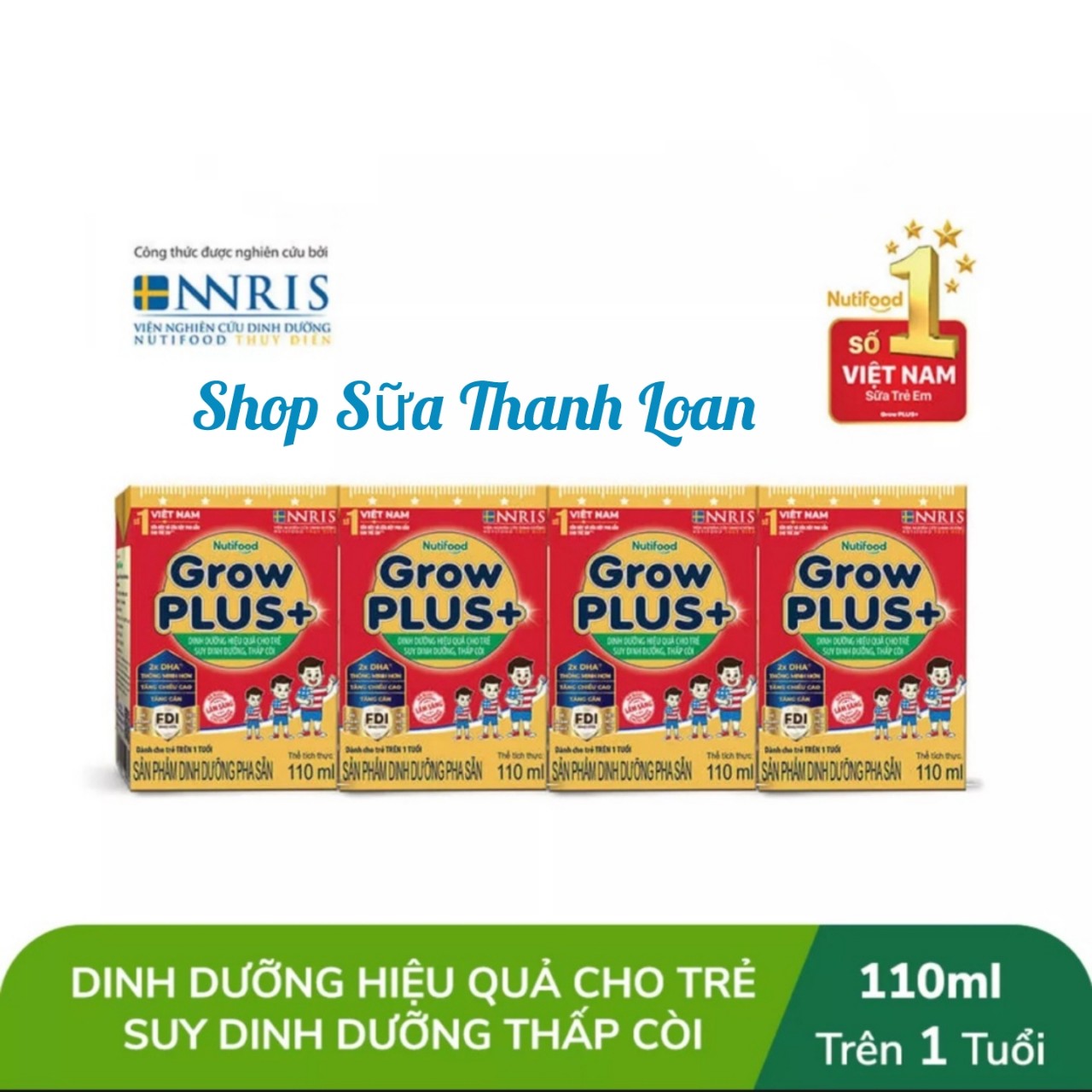 (Expiration Date May 2026) (New Model) Combo 2 Boxes of 96 Boxes of Nutifood Growplus+ Ready-To-Drink Milk for Malnourished Children 110ml Red.