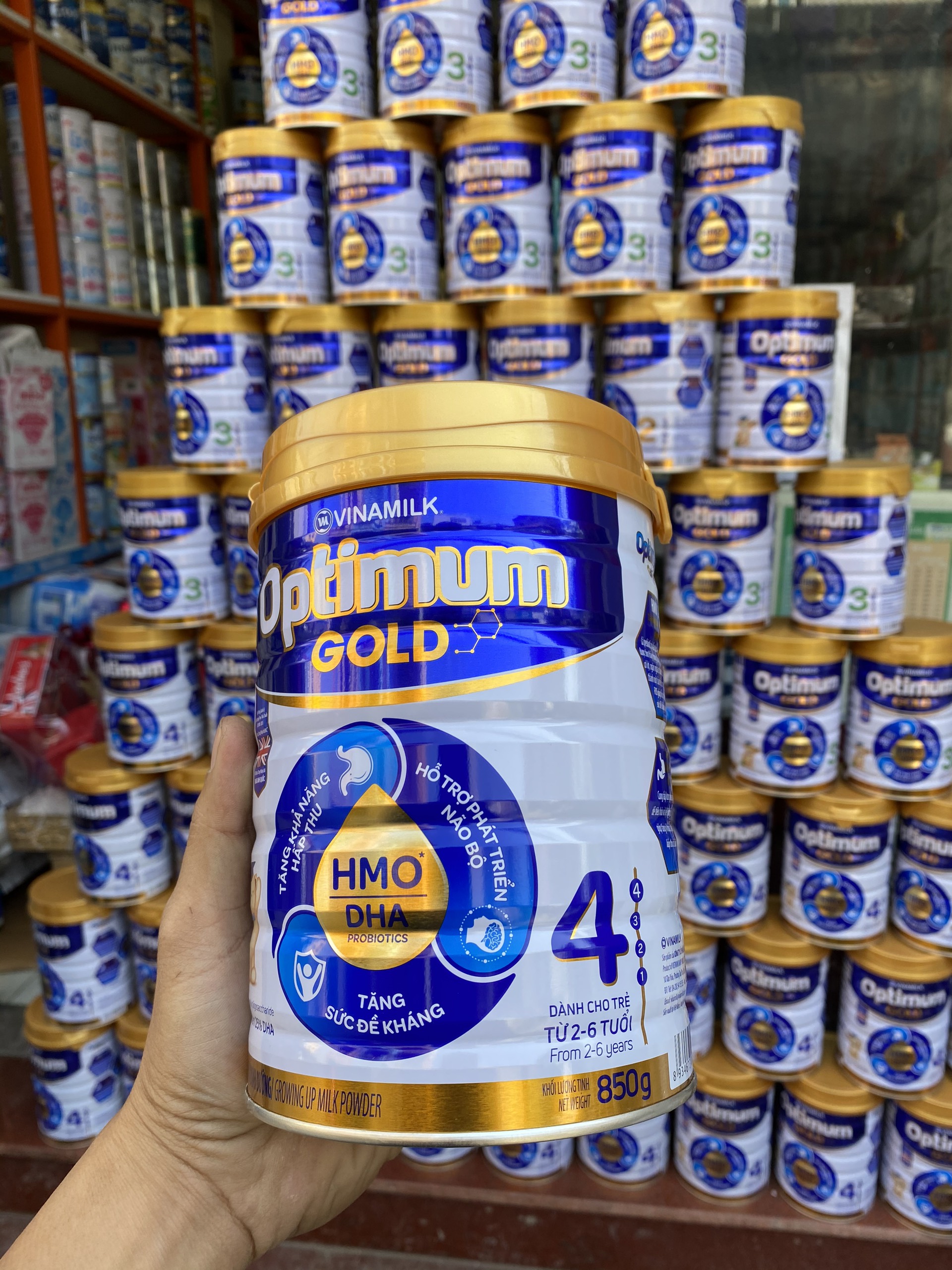 Sữa bột Optimum Gold 1,2,3,4 mẫu mới 850gr