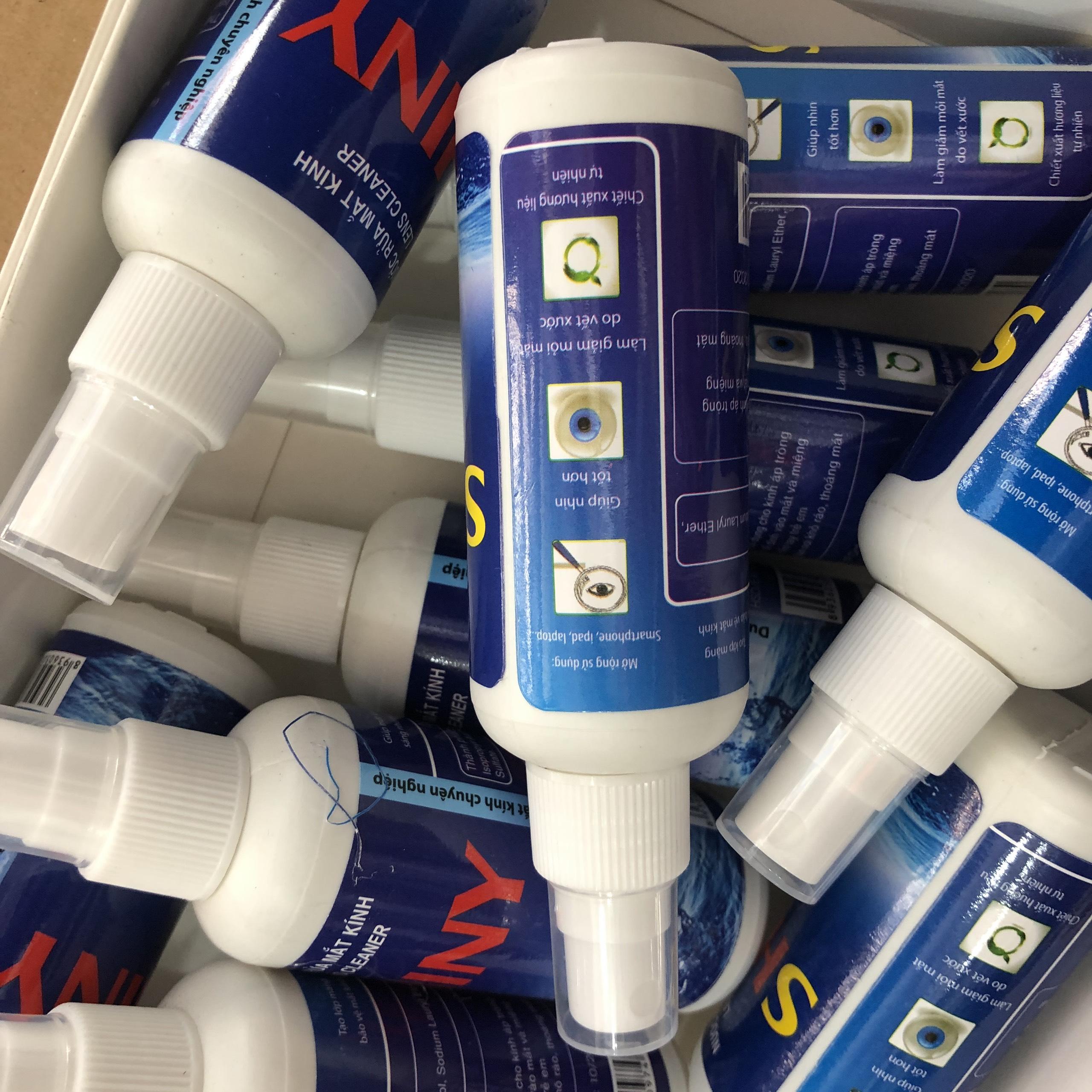 Chai nước rửa mắt kính chuyên dụng - Nước Xịt Rửa Mắt Kính Chuyên Dụng Shiny 80ml - Chai Nước Vệ Sinh Kính Mắt Đa Năng Dạng Xịt - Lọ Nước Lau Rửa Mắt Kính