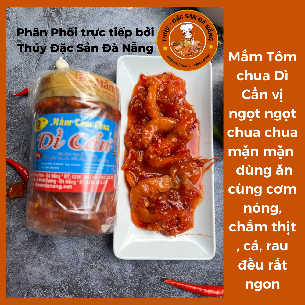 Mắm Tôm Chua Dì Cẩn Đà Nẵng hũ 500gr