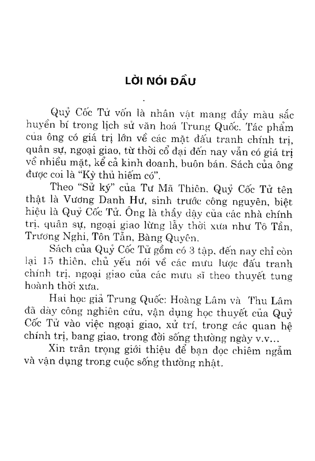 Sách Mưu Trí Xử Thế Của Quỉ Cốc Tử