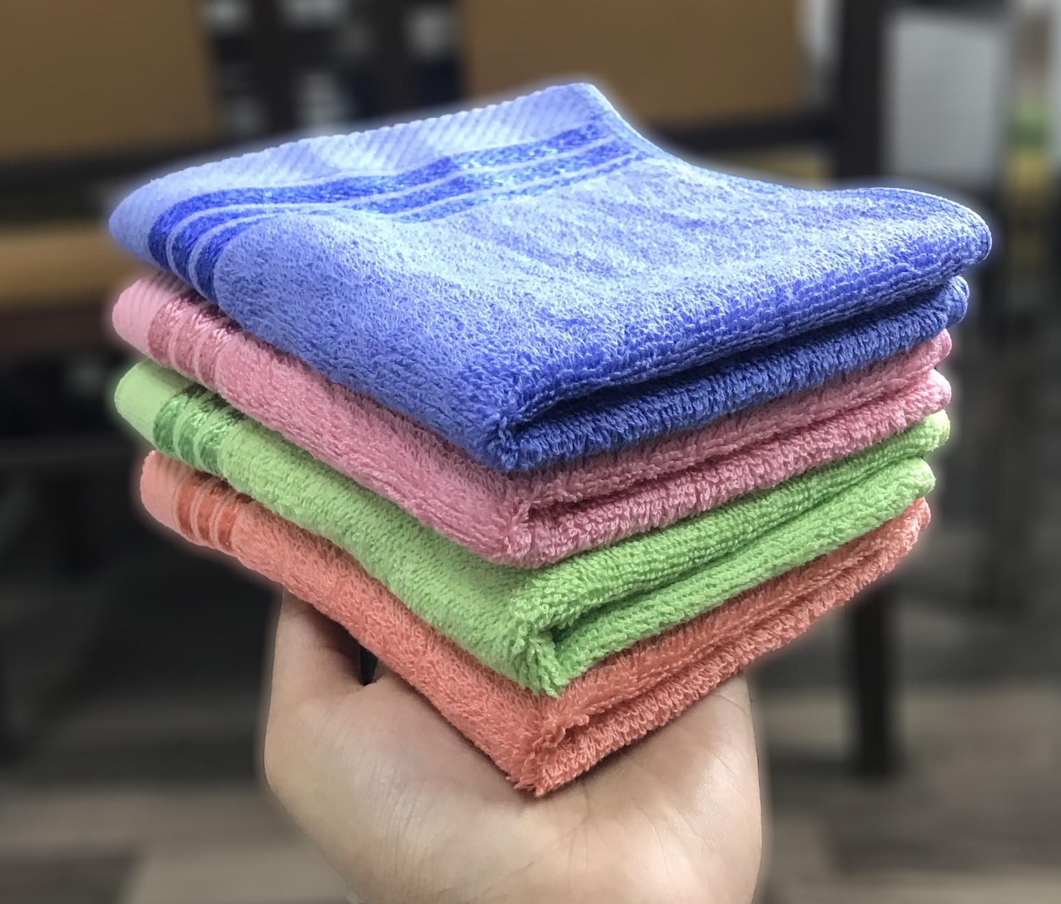 Khăn mặt cao cấp 100% cotton ( 28x50 60gr)