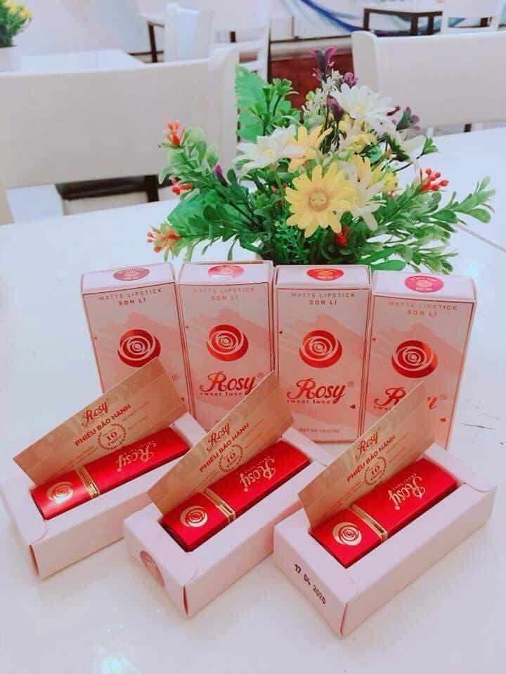 Son Lì Rosy Cao Cấp Màu Đỏ Đất