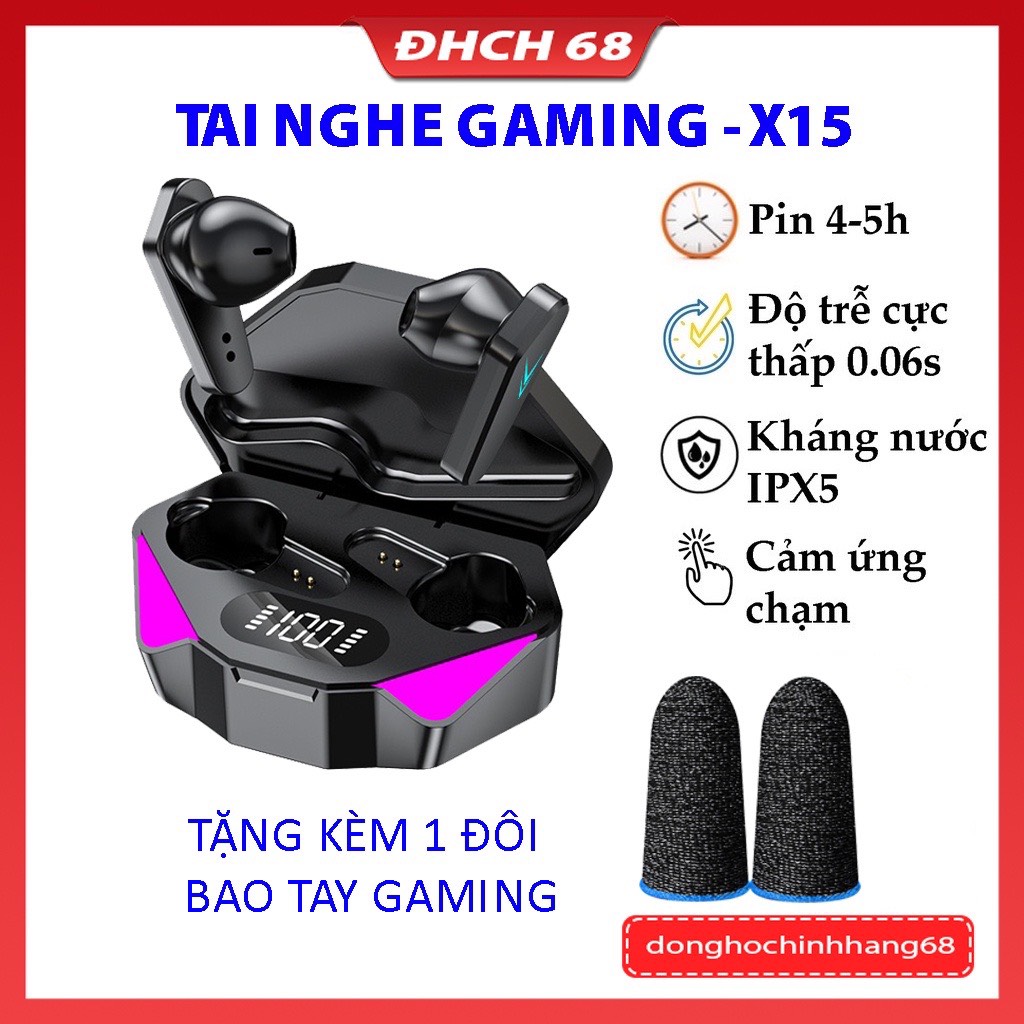 Tai Nghe Chơi Gaming Bluetooth G11 Pro 5.0 TWS Độ Trễ Cực Thấp Khi Chơi Game, Âm Bass Mạnh Mẽ, Nghe Nhạc Cực Hay, Chơi Game Cực Đỉnh Bảo Hành 12 Tháng