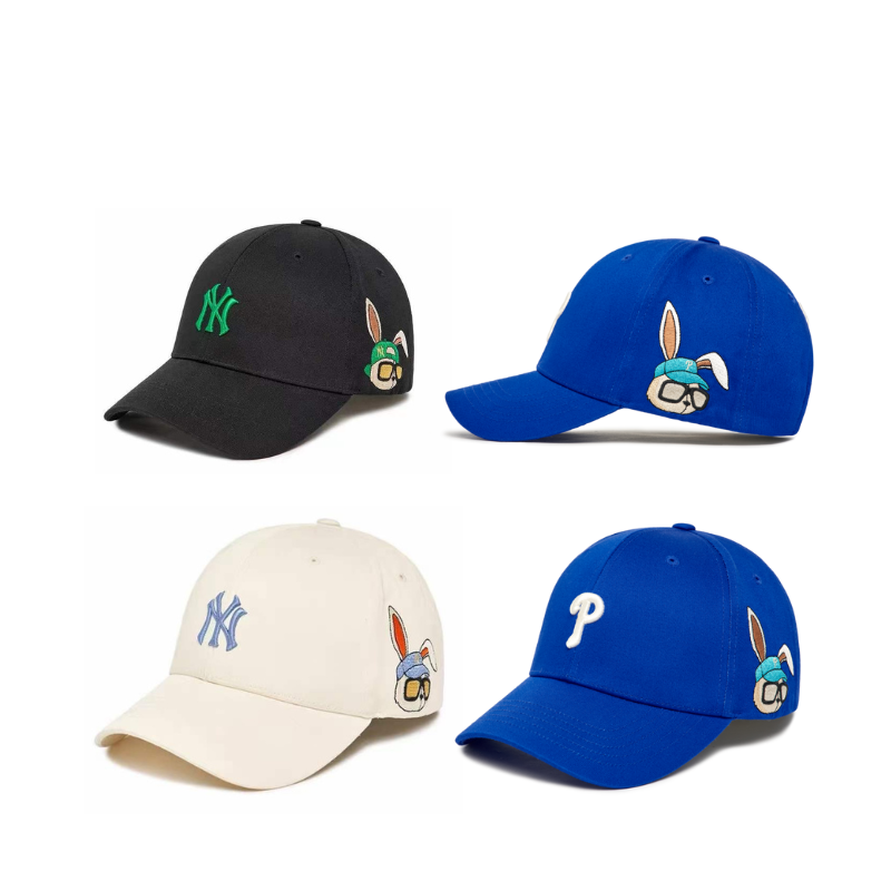 Mũ Lưỡi Trai MLB Logo Thêu Họa Tiết Thỏ
