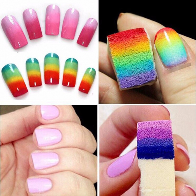 Bông mút ombre làm dặm móng tay làm nail
