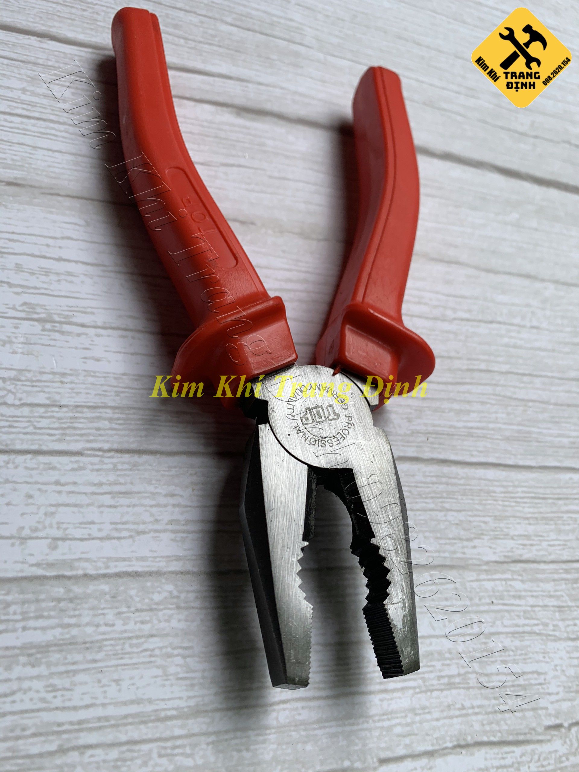 Kìm điện cán Đỏ TOP đủ size (6”-7”- 8") (160180mm 200mm)