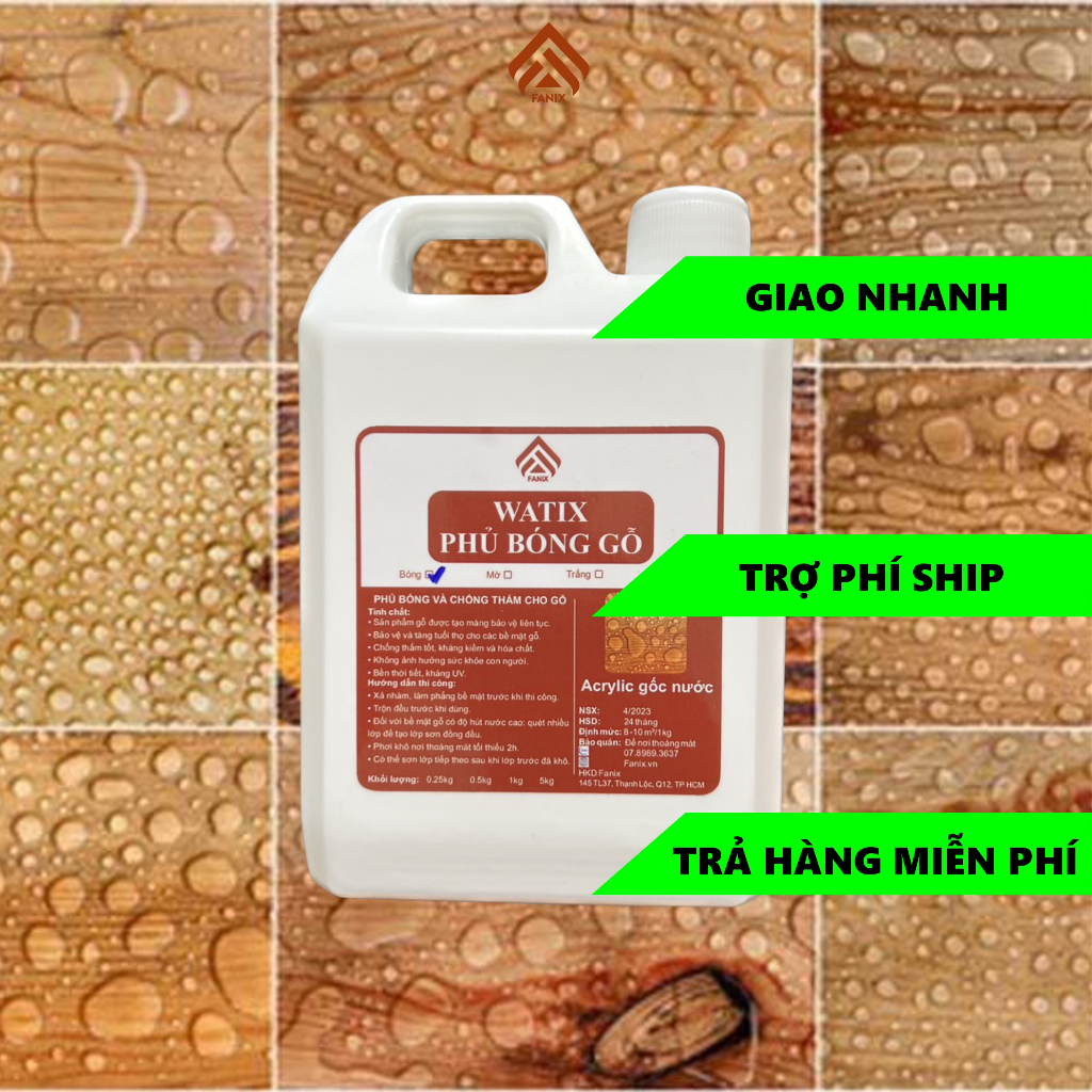 Combo sơn ngoại thất gỗ watix gốc nước màu đẹp, tự nhiên