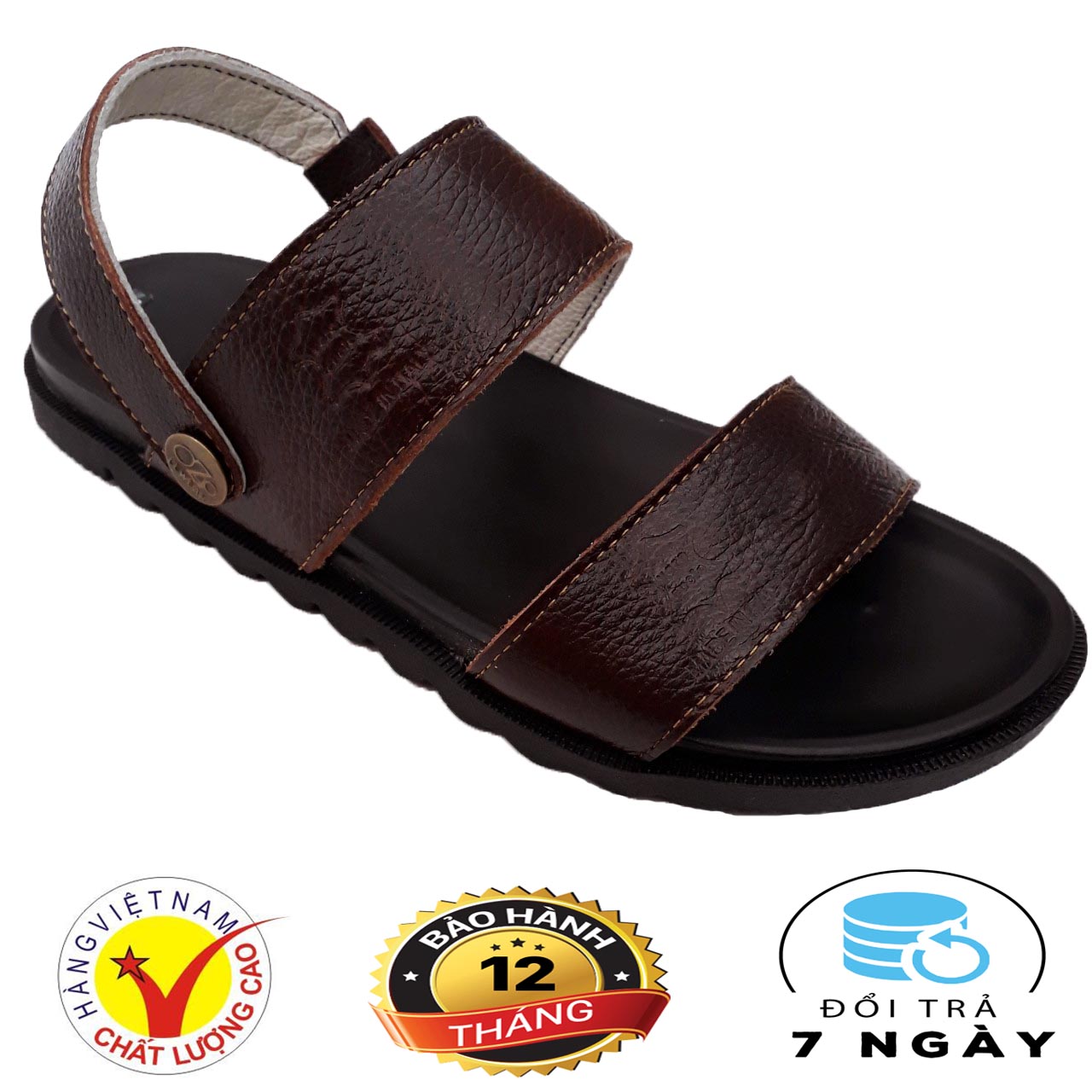 Dép Quai Hậu Nam Da Bò, Giày Sandal Nam Da Bò Thật Cao Cấp HKT Shop Kiểu
