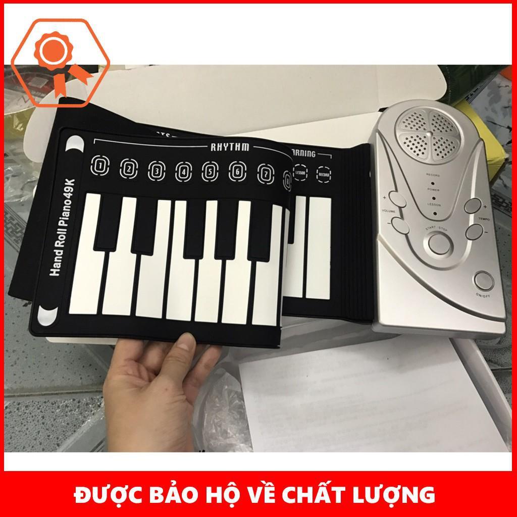 Đàn trẻ em điện tử, Đàn Piano Điện Tử, Đàn piano điện tử bàn phím cuộn dẻo 49 keys (Trắng). đàn piano mini cho trẻ, Loa Trong Với Âm Thanh Ngọt Ngào Sở Hữu Mạch Điện Tử Thông Minh, Nhạy Bén.