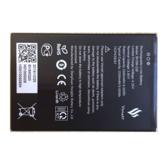PIN VSMART BEE / BVSM - 220 / 2550MAH ( BẢO HÀNH 6 THÁNG )