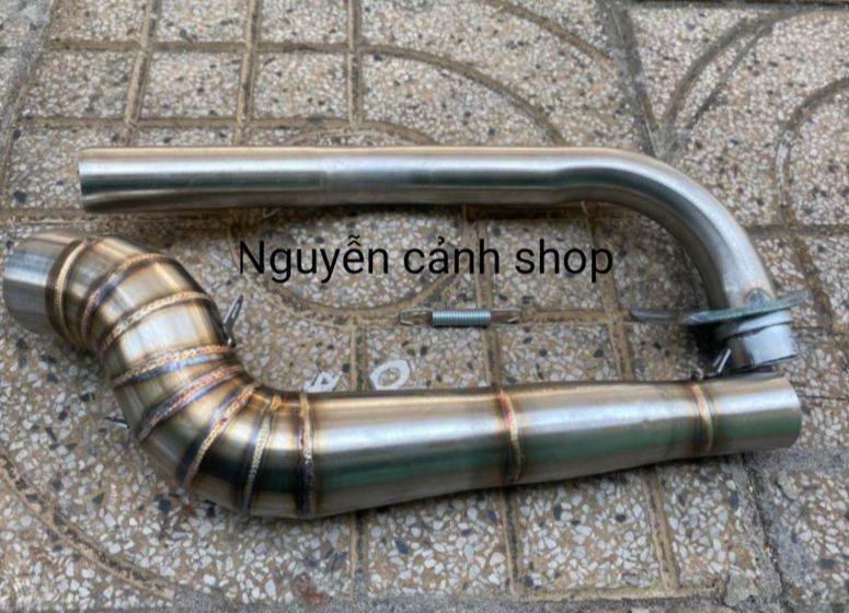 Cổ pô xe sirius 2 khúc gắn lon