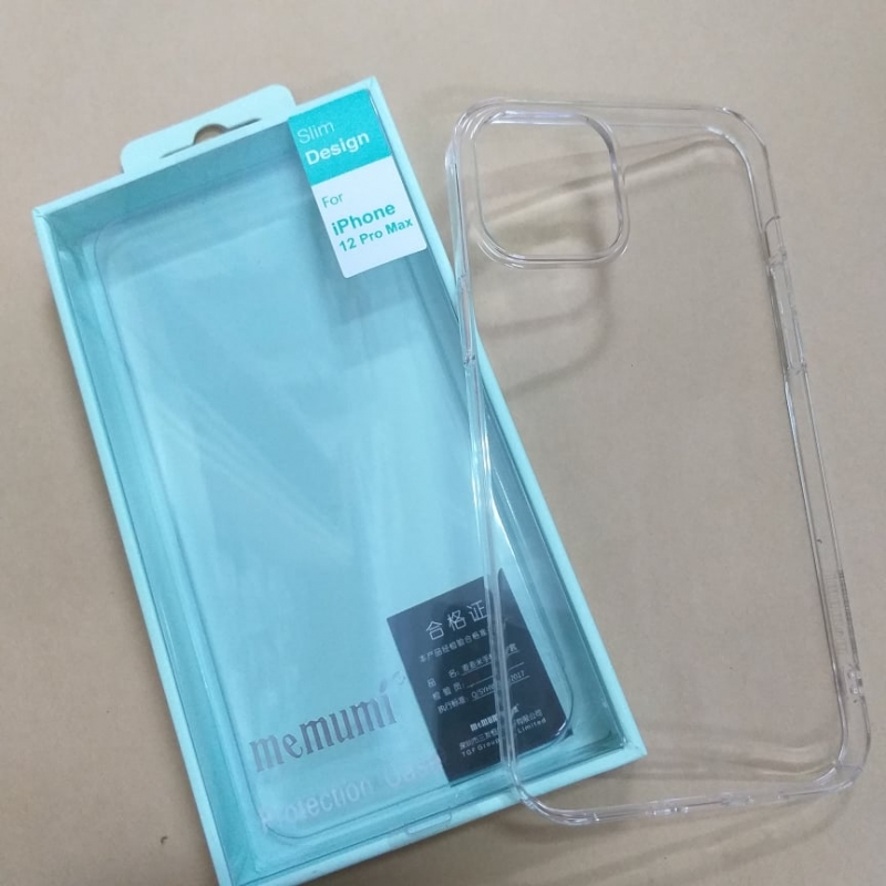 Ốp lưng iphone 12 pro max cứng trong suốt hiệu memumi