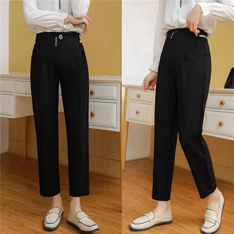 Quần Baggy Nữ Cạp Cao Chất Umi Hàn Co Giãn 4 Chiều
