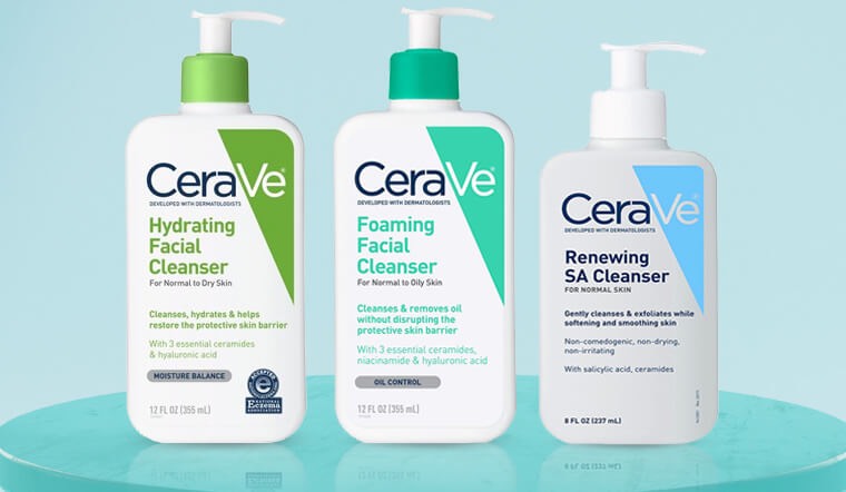 Sữa Rửa Mặt Cerave Foaming Facial Cleanser, Cerave SA, Cerave Hydrating cho da dầu mụn nhạy cảm 236ML