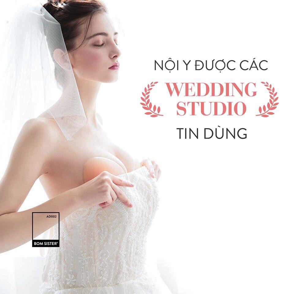 Áo lót dán ngực silicon Đệm dày 1-3 cm  siêu dính siêu đẩy tạo khe hàng loại một cao cấp AD01