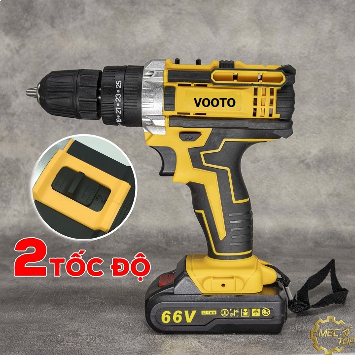 Máy Khoan Pin VOTO 66V - Máy Khoan Trên Nhiều Bề Mặt , Bắt Vít , Bê Tông , Tường , Thép , Gỗ