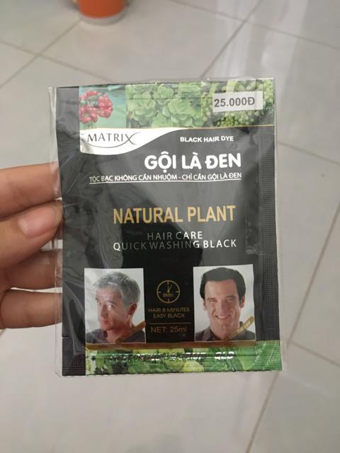 [HCM]COMBO 2 gói Dầu gội nhuộm tóc gội là đen Matrix 25ml - Màu Đen