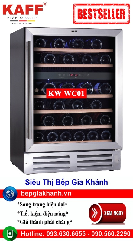 Tủ đựng rượu vang Kaff KW WC01, tủ rượu, tủ rượu gỗ, tủ rượu vang, tủ đựng rượu, tủ rượu tường, tủ ướp rượu vang, tủ bảo quản rượu vang, tủ lạnh rượu vang, tủ ướp rượu vang