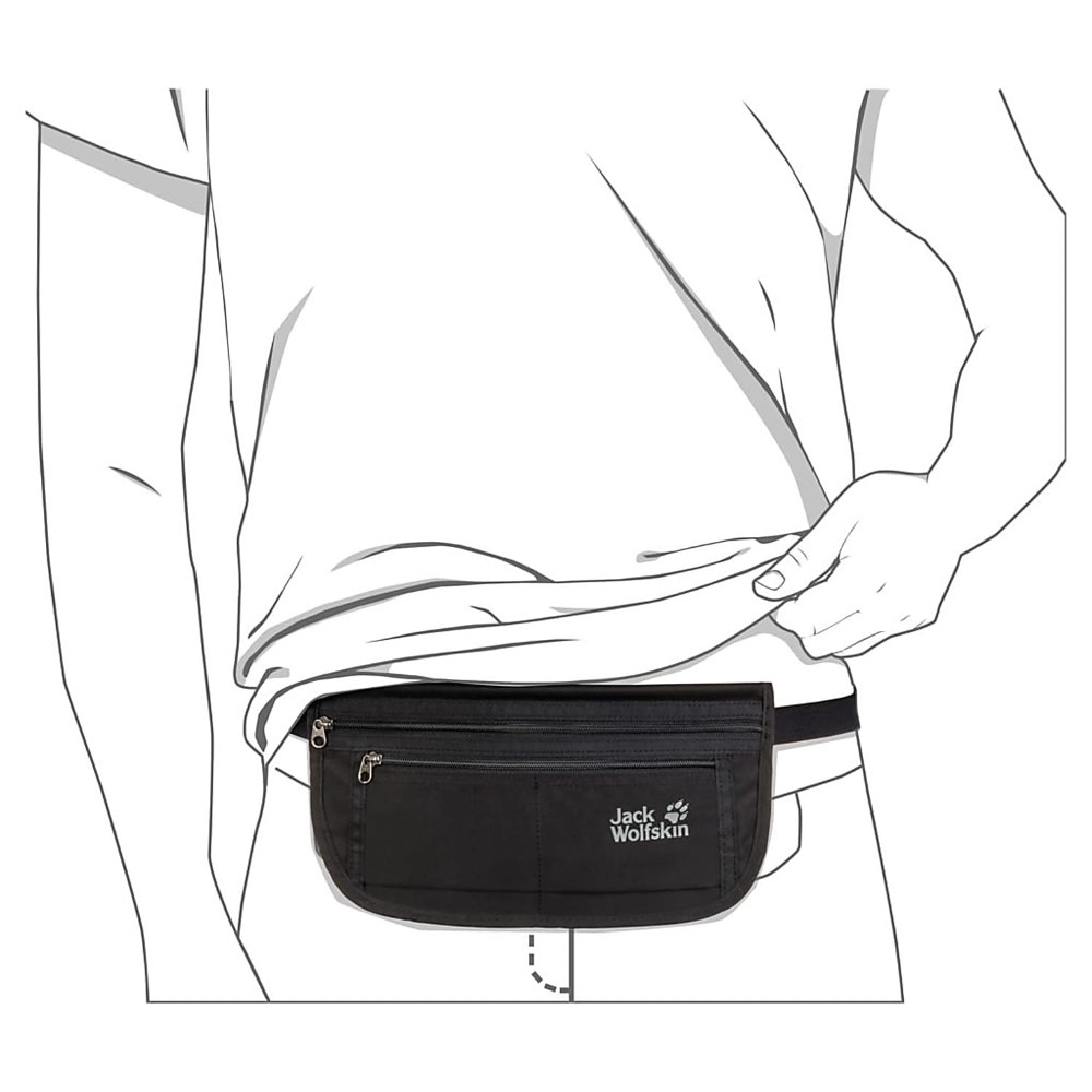 Túi bao tử Jack Wolfskin Document Belt De Luxe Black