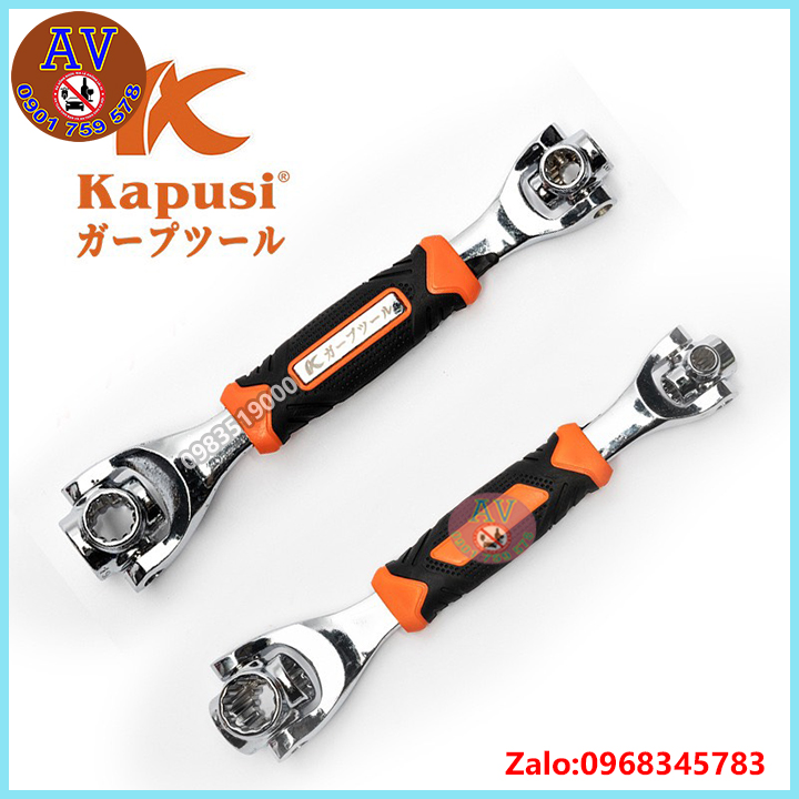 Tay khẩu siết mở ốc kapusi japan -tay vặn ốc,cờ lê đa năng 8 đầu 8-21mm