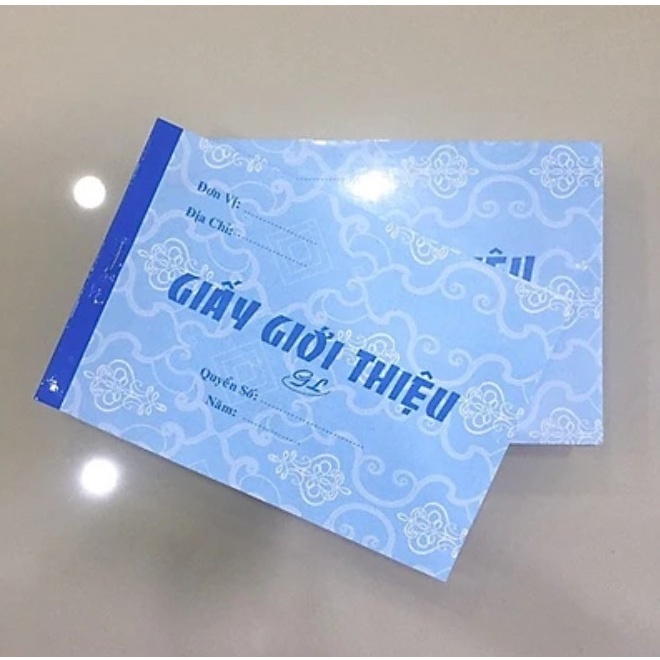 Giấy giới thiệu 1 liên cuốn 100 trang