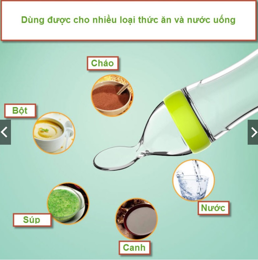 BÌNH THÌA SILICON ĂN DẶM CHO BÉ