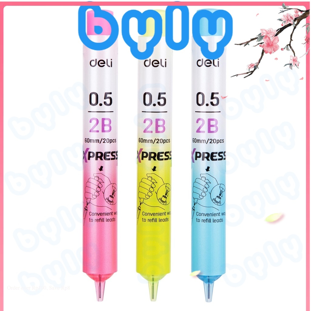 Ruột chì bấm ngòi 0.5mm 2b deli u67600 - byly shop