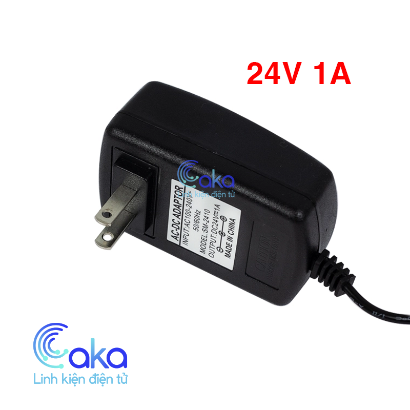 Nguồn Adapter 24V 1A chuôi nguồn 5.5x2.1mm