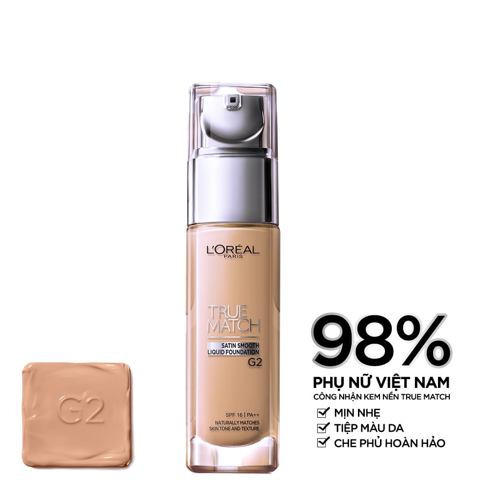 Kem Nền L'Oreal Paris Makeup Mịn Da True Match Liquid Foundation 30ml