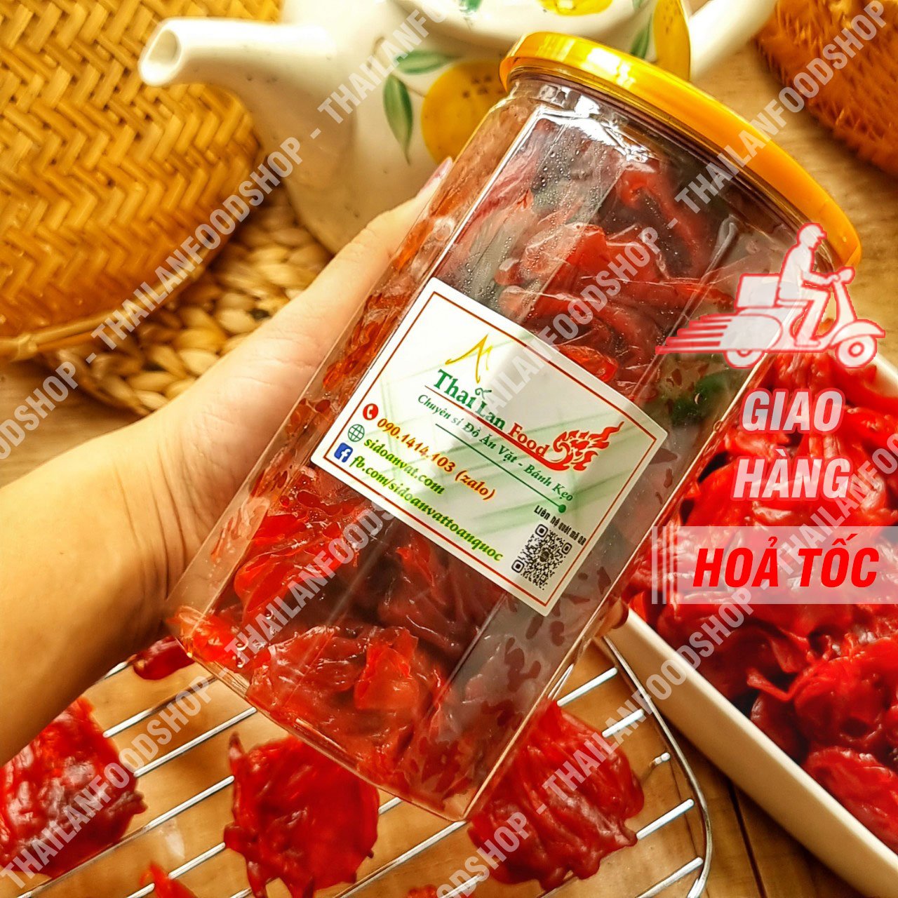 Mứt Hoa Hồng Đà Lạt (Mứt Hibiscus) - Lon 300gr
