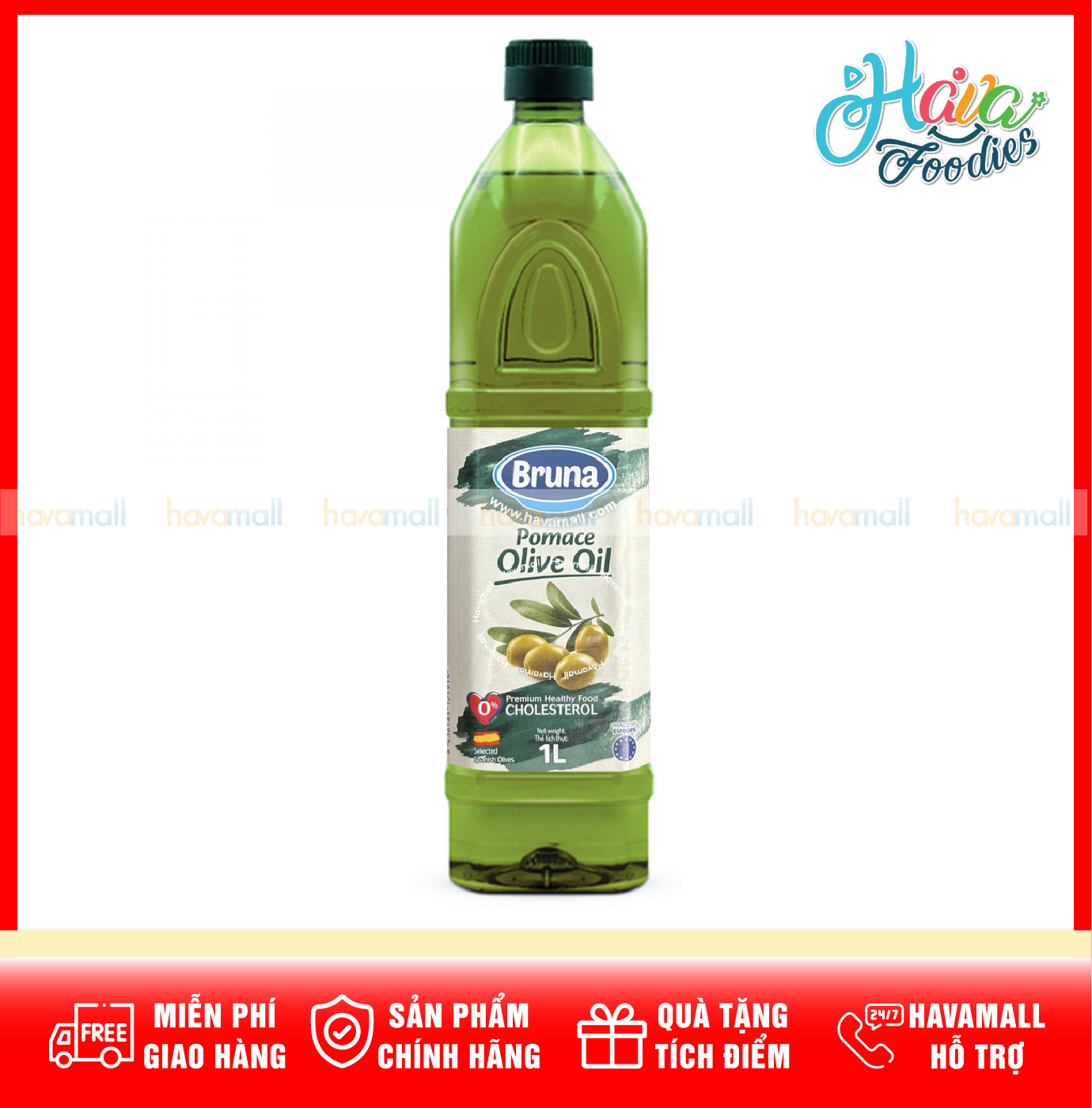 [ HÀNG CÔNG TY NHẬP KHẨU ] Dầu oliu Pomace hiệu BRUNA PONS 1000ml